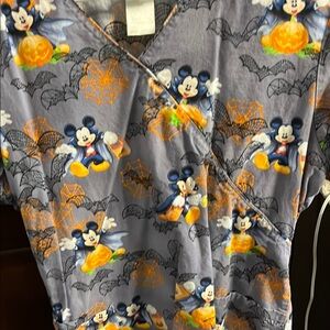 Mickey Mouse Halloween Scrub Top